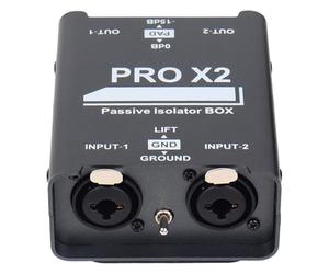 Vjsujehgy Isolateur Audio X2 2 Voies - Isolation et Conversion Symétrique | Modèle PRO X2 offre isolation physique 2 canaux, conversion symétrique, suppression des boucles de terre pour son clair