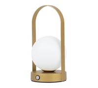 Vjsujehgy Lampe de Table Portable D'Extérieur à Suspendre en Métal, Lampe de Table à Intensité Variable, Lampe de Chevet Rechargeable pour Chambre à Coucher, Veilleuse Dorée