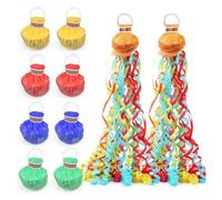 Vjsujehgy Lot de 10 Pétards Colorés en Papier Multicolores, sans Gâchis, à à la Main pour Anniversaire, Mariage