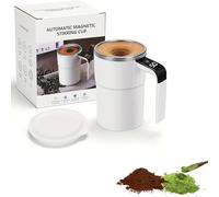 VJUREUEDE 380ml Spinbrew Mug Self-stirring Magnetic Coffee Cup with Temp Display,Rechargeable Smart Mixing Mug,for Coffee, Milk and Other Beverages,Portable for Home, Office & Travel-B