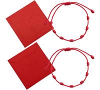 VJUYSW Bracelet rouge fait main, breloque en fil fait main pour les hommes, les femmes, les couples et l'amitié, accessoire de bonne chance rouge,bracelet bouddhiste femme