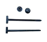 Vjw97 Boucle de cravate universelle en nylon, attache robuste avec épingle et bouton, attaches en plastique pour panneau de carrosserie de voiture, pare-chocs automatique, regroupement de fils