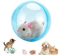 Vjyibpb Self-Rolling Interactive Cat Ball, 360° Smart Rolling Cat Mobile Ball,Interactive Plush Toys,Automatic Rolling Ball Hamster,Fun Indoor Pet for Cats Dogs Chasing (B)