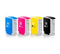 VJZYUTSW 10 82 Cartouche à Encre de Remplacement Compatible Compatible avec DesignJet 500 500PS 800 800PS 815MFP 820MFP(4PCS)