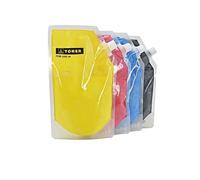 VJZYUTSW 1000g Recharge de Poudre de Toner Compatible Compatible avec C710 C810 C811 C911 C830 C3100 C3300 C5100 C5150 MC560 MC860 CX2033 CX2633 MFP(1PCS BK)