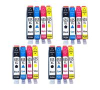 VJZYUTSW Cartouche à Encre 655xl 655 Compatible Compatible avec Les modèles de DeskJet Ink Advantage 3525 5525 4615 4625 4525 6520 6525 6625 Imprimante à Jet d'encre(4 Set 16PCS)