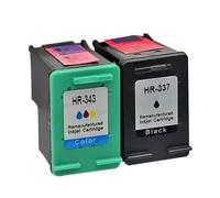 VJZYUTSW Cartouche à Encre Compatible Ensemble Compatible avec 343 337 Compatible avec Photosmart 2575 8050 C4180 D5160 Outil KIT DE CARTRILDES Imprimer D5160(1set)