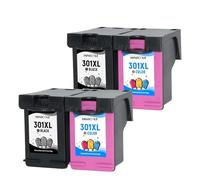 VJZYUTSW Cartouche à Encre Compatible hincole 301xl Compatible avec 301 Deskjet 1000 1010 1011 1012 1050 1051 1055 1056 1050A 1510 Printers(2 Black 2 Color)