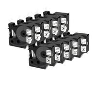 VJZYUTSW Rassette d'étiquette 9/12 / 19 mm Compatible avec la Cartouche d'étiquette 18443 18444 18445 Compatible avec Une Utilisation avec 1000 3000 4200 5000 5200 6000(10pack-18435)