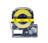 VJZYUTSW Tapes d'étiquette de 9-24 mm compatibles avec LW-300 LW-400 LW-600P LW-700 imprimantes Compatible avec SS12KW SS9KW SS18KW SS24KW(Black on Yellow)