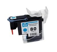 VJZYUTSW Tête d'impression Compatible Compatible avec 80 C4820A C4821A C4822A C4823A Compatible avec DesignJet 1050 1055 1055cm 1050c Plus imprimante BK C M Y(1PC - Cyan)