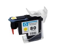 VJZYUTSW Tête d'impression Compatible Compatible avec 80 C4820A C4821A C4822A C4823A Compatible avec DesignJet 1050 1055 1055cm 1050c Plus imprimante BK C M Y(1PC - Yellow)