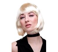 VK Event Fashion - Perruque Blonde Claire, Carré Plongeant Sexy, Style Disco, Idéal Pour Soirée.