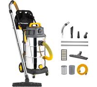 Vk1638Swc 1600W 38L Industriel Aspirateur Eau Et Poussière Avec Hepa 13 Filtration Acier Inoxydable Aspirateur Sec Et Humide