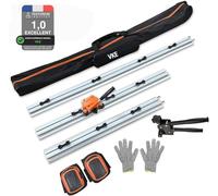 VKE 3300mm Coupe Carrelage, Rail à 3 Sections, épaisseur de Coupe Maximale 1,2 m, Pour Carrelage/Céramique/Roche, Coupe Carreaux Manuel avec des Genouillères (Ensemble de coupe-carreaux de 3,3 m)