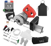 VKE Machine pour Chanfreiner les Carreaux, Électrique Coupe-Carreaux, 1200W Lame de Scie à Ruban Biseautée à 45 Degrés pour Carreaux de Céramique(Avec sac de Rangement et Tablier)