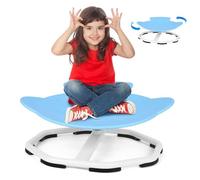 Vkechh Chaise pivotante sensorielle pour enfants autisme/TDAH, carrousel à 360°, jouet d'entraînement pour la coordination et l'équilibre, chaise sensorielle pour garçons et filles, bleu