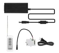 Vkechh Contrôleur d'actionneur linéaire, 5 A avec adaptateur secteur 12 V AC/DC, pour actionneur linéaire 12 V, kit de commande du moteur à télécommande sans fil, avec télécommande