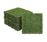 Vkechh Dalles de terrasse à clipser 30 x 30 cm - 6 m² - Kit complet - Dalles de terrasse résistantes aux intempéries avec drainage et système d'emboîtement - Revêtement de sol antidérapant pour balcon