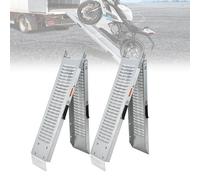 Vkechh Lot de 2 rampes d'accès pliables - Charge maximale : 400 kg - 190 x 22,5 x 4,5 cm - Rampe d'accès pour voiture et voiture - Rampe de chargement pour moto, tondeuse à gazon et fauteuil roulant
