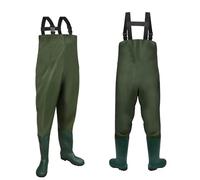 Vkechh Pantalon de pêche en nylon et PVC imperméable avec bottes en caoutchouc antidérapantes pour la pêche, la chasse, le lavage de voiture, les jardins