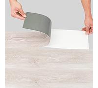 Vkechh Revêtement de sol en PVC - Autocollant - Résistant à l'usure - Imperméable - Antidérapant - Épaisseur : 1,5 mm - Lames stratifiées en PVC - Effet chêne naturel - 28 carreaux - Environ 4 m² -