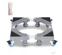 Vkechh Socle de machine à laver - Largeur : 40 à 68 cm - Avec 8 pieds et 4 roues - Socle réglable - Support de machine à laver - Base mobile amovible pour réfrigérateur et sèche-linge