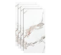 Vkechh YB002 - Lot de 4 panneaux muraux 120 x 60 cm - Aspect marbre - Revêtement mural en PVC - Panneaux muraux de cuisine - Panneaux muraux de salle de bain - Fond de douche imperméable - Pour salle