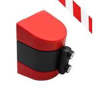 Vkeots Barrière de Ceinture rétractable à Attraction magnétique Rouge, barrière Murale de contrôle des foules rétractable magnétique de 2/3/5/10M, avec Accessoires de Montage(A,5M/16.4FT)