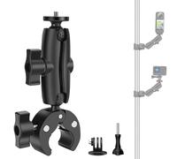 Vkesen Support de moto pour Insta 360 X4/X3/ONE X2/ONE X, pince de guidon de moto/vélo compatible avec GoPro Hero 12/11/10/9/8, DJI Osmo Action, Insta360 Ace/Ace Pro/ONE RS, caméra d'action Akaso