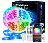 VKH Ruban LED 20m, Bande LED Bluetooth RGB LED 20m autocollante avec télécommande et APP, Guirlande lumineuse LED pour chambre Gaming Party (2 * 10m)