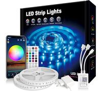 VKH Ruban LED 20m, Bande LED RGB Multicolore avec Télécommande et Application, 16 Millions de Couleurs, Décoration Lumineuse pour Chambre, Noël, Fête, Anniversaire et Mariage.(2 * 10m)