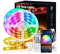 VKH Ruban LED 30m, Bande LED Bluetooth RGB LED 30m autocollante avec télécommande et APP, Guirlande lumineuse LED pour chambre Gaming Party (2 * 15m)