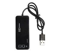 Vklopdsh 3 Ports USB 2.0 Hub Externe 7.1 Carte Son Adaptateur pour Microphone Casque pour Pc Noir