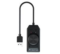Vklopdsh Carte Son USB 7.1 Canaux 3.5Mm Interface Audio USB2.0 Microphone Casque Jeu Carte Son pour PC Ordinateur Portable Tablette