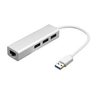 Vklopdsh Gigabit USB 3.0 avec Hub à 3 Ports vers Carte de Port RéSeau LAN RJ45 pour Windows XP 7 8/
