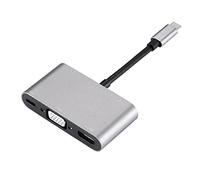 Vklopdsh Hub USB 3.0 5 en 1 pour Ordinateur Adaptateur VGA pour Ordinateur Portable Charge 5 Ports Compatible Audio 4K 3,5 Mm