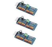 VKLSVAN Lot de 3 pilotes PCA9685 16 canaux PWM servomoteur module interface 12 bits IIC pour Arduino ou Raspberry Pi
