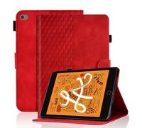 Vkooer Coque pour iPad Mini 5ème génération 2019/iPad Mini 4 2015 (7,9 Pouces) iPad Mini 3/2/1 Housse Cuir PU Etui de Protection avec Veille/Réveil Auto et Multi-Angle Support- Rouge