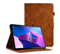 Vkooer Coque pour Samsung Galaxy Tab A8 10.5 Pouce 2021 Housse SM-X200 / X205 Cuir PU Etui Flip Case avec Support et Poche, Oiseau Arbre Étui de Protection à Motifs Marron