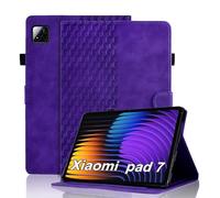 Vkooer Étui à rabat en cuir synthétique de qualité supérieure avec support de visionnage multi-angle de mise en veille/réveil automatique pour tablette Xiaomi Pad 7/7 Pro 11,2" 2024 Lila