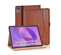 Vkooer Étui en Cuir PU pour Lenovo Idea Tab 11 Pouces 2025 (TB-336ZU TB-336FU), étui à Rabat Multi-Angles en Cuir PU, Protection pour Lenovo Idea Tab 11 Pouces 2025,Marron
