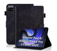 Vkooer Étui portefeuille pour Xiaomi Mi Pad 6/Mi Pad 6 Pro (11", modèle 2023) en cuir synthétique de qualité supérieure avec support de visualisation multi-angle et emplacements pour cartes Smart