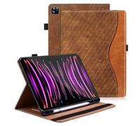 Vkooer Étui pour iPad Air 5ème/4ème avec Porte-Crayon - 2022/2020 10,9 Pouces, iPad Pro 11 Pouces 4ème/3ème/2ème/1er Housse Folio en Cuir avec Support Multi-Angle de Mise en Veille/réveil Automatique