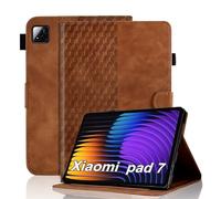 Vkooer Étui pour Xiaomi Pad 7/7 Pro 11,2 pouces 2024 Housse Folio en Cuir PU Premium Coque Intelligente avec Fonction Mise en Veille/Marche Support Multi-Angles pour Xiaomi Pad 7/7 Pro Tablette, Brun