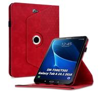 Vkooer Housse pour iPad 9,7" 2018/2017 (6e/5e Génération) / iPad Air 2 / iPad Air - Support pivotant à 360 degrés avec Plusieurs Angles de Vue -Rouge