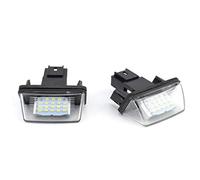 Vkospy LED plaque d'immatriculation Lampe, immatriculation de voiture Feu de plaque 12V Nombre Eclaireurs de plaque pour C3-C5 Peuget 206/207/307/308/406/407 (pack de 2)