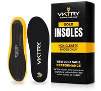VKTRY Or pour chaussures sans crampons - Semelles intérieures performantes en fibre de carbone - Inserts athlétiques personnalisés pour le sport, le basket-ball, le volley-ball, la course à pied et