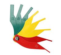 VKVXCLON Jauge d'épaisseur de garniture de frein, 8 pièces en acier automobile outil de mesure de plaquettes de frein, ensemble de jauges de garniture de frein à disque et tambour - Code couleur/SAE