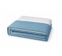 VKZ Couvre-lit Boutis Réversible 240x250 cm, 1 Pièce,Crème/Turquoise, Dessus de Lit Matelassé Double Face, Couette Légère Été, Couverture Grand Lit 2 Personnes, Édredon Fin Printemps Été